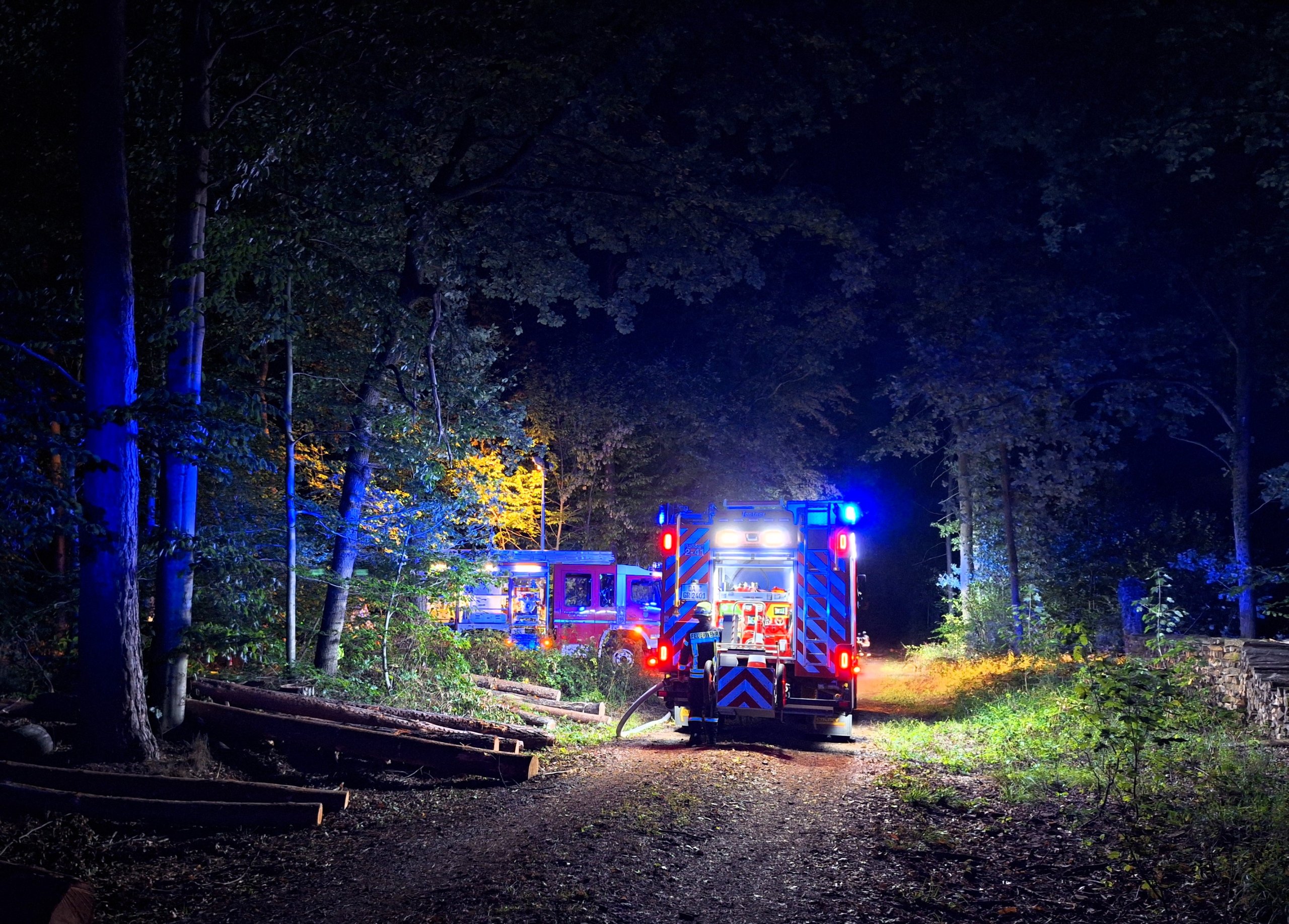 Waldbrandübung der Feuerwehren Roßdorf und Gundernhausen