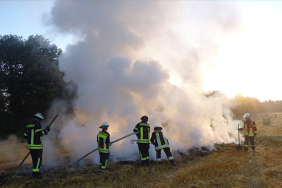 Gemeldeter Brand in Feldgemarkung