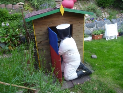 Wespennest in Kinderspielhaus 
