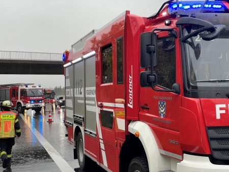 Absicherung Verkehrsunfall B26