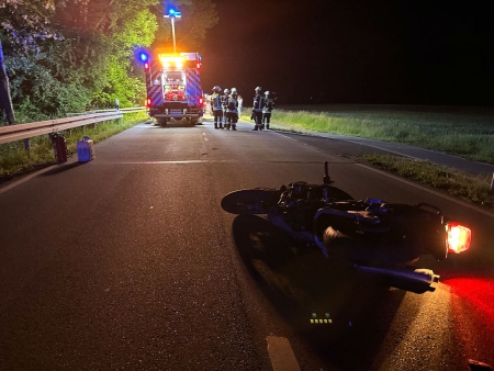 Tödlicher Verkehrsunfall mit Motorradfahrer