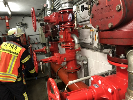 Ausgelöste Sprinkleranlage